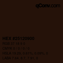 Color code: HEX #25120900 | qconv.com