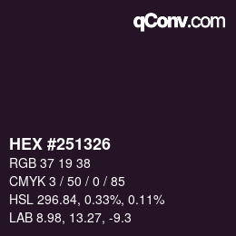 Color code: HEX #251326 | qconv.com