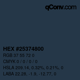 Color code: HEX #25374800 | qconv.com