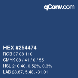 Color code: HEX #254474 | qconv.com