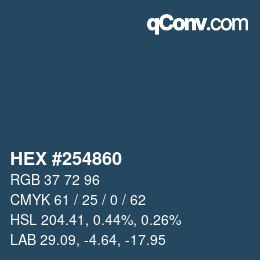 Color code: HEX #254860 | qconv.com