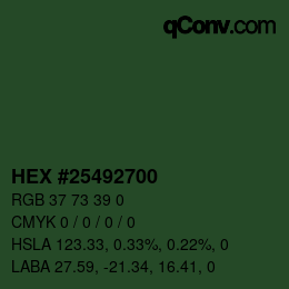 Código de color: HEX #25492700 | qconv.com