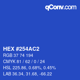 Color code: HEX #254AC2 | qconv.com