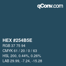 Código de color: HEX #254B5E | qconv.com