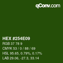 Color code: HEX #254E09 | qconv.com