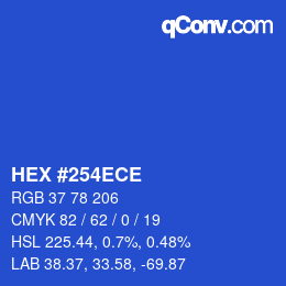 Color code: HEX #254ECE | qconv.com