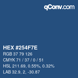 Color code: HEX #254F7E | qconv.com