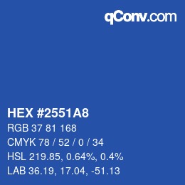 Color code: HEX #2551A8 | qconv.com