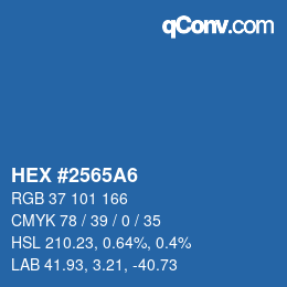 Color code: HEX #2565A6 | qconv.com