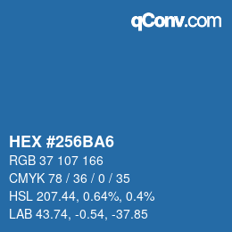 Color code: HEX #256BA6 | qconv.com