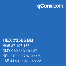 Color code: HEX #256BBB | qconv.com