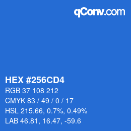 Color code: HEX #256CD4 | qconv.com