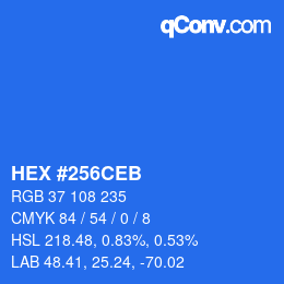 カラーコード: HEX #256CEB | qconv.com
