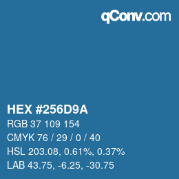 Color code: HEX #256D9A | qconv.com