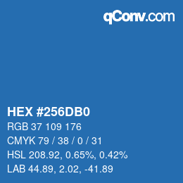 カラーコード: HEX #256DB0 | qconv.com