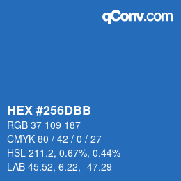 Color code: HEX #256DBB | qconv.com