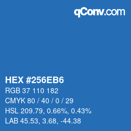 Color code: HEX #256EB6 | qconv.com
