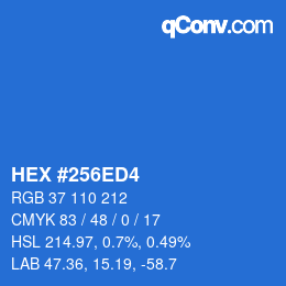 Color code: HEX #256ED4 | qconv.com