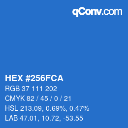 Color code: HEX #256FCA | qconv.com