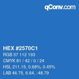 Color code: HEX #2570C1 | qconv.com