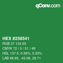 Color code: HEX #258541 | qconv.com