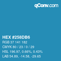 Color code: HEX #258DB6 | qconv.com