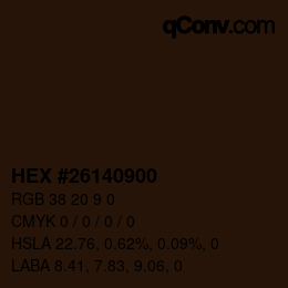 Color code: HEX #26140900 | qconv.com