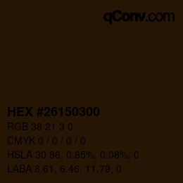 Color code: HEX #26150300 | qconv.com