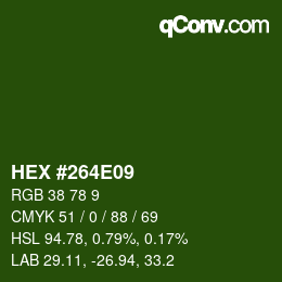 Color code: HEX #264E09 | qconv.com