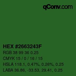 Farbcode: HEX #2663243F | qconv.com