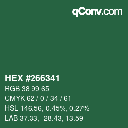 Color code: HEX #266341 | qconv.com