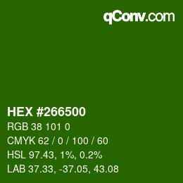 Código de color: HEX #266500 | qconv.com