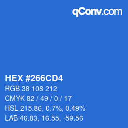 Color code: HEX #266CD4 | qconv.com