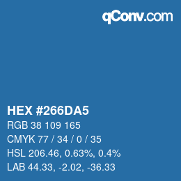 Color code: HEX #266DA5 | qconv.com