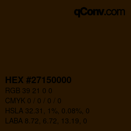 Color code: HEX #27150000 | qconv.com