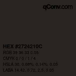 Code couleur: HEX #2724210C | qconv.com