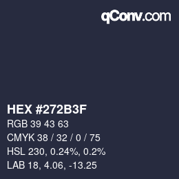 Color code: HEX #272B3F | qconv.com