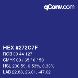Color code: HEX #272C7F | qconv.com