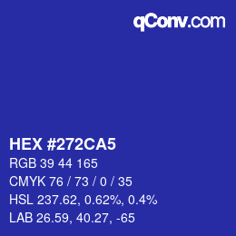 Color code: HEX #272CA5 | qconv.com