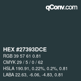 カラーコード: HEX #27393DCE | qconv.com