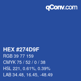 Color code: HEX #274D9F | qconv.com