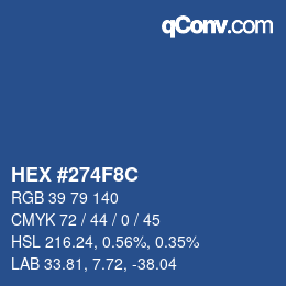 Color code: HEX #274F8C | qconv.com