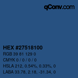 Color code: HEX #27518100 | qconv.com