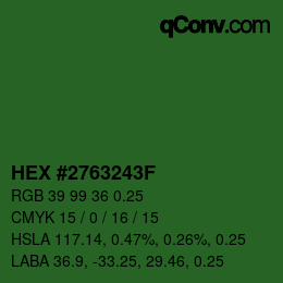 Farbcode: HEX #2763243F | qconv.com