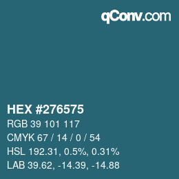 Color code: HEX #276575 | qconv.com