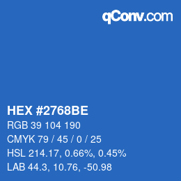 Color code: HEX #2768BE | qconv.com