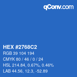 Color code: HEX #2768C2 | qconv.com