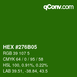 Color code: HEX #276B05 | qconv.com