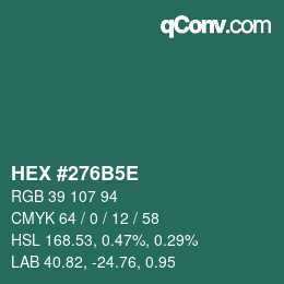 Color code: HEX #276B5E | qconv.com