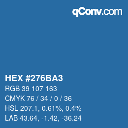 Color code: HEX #276BA3 | qconv.com